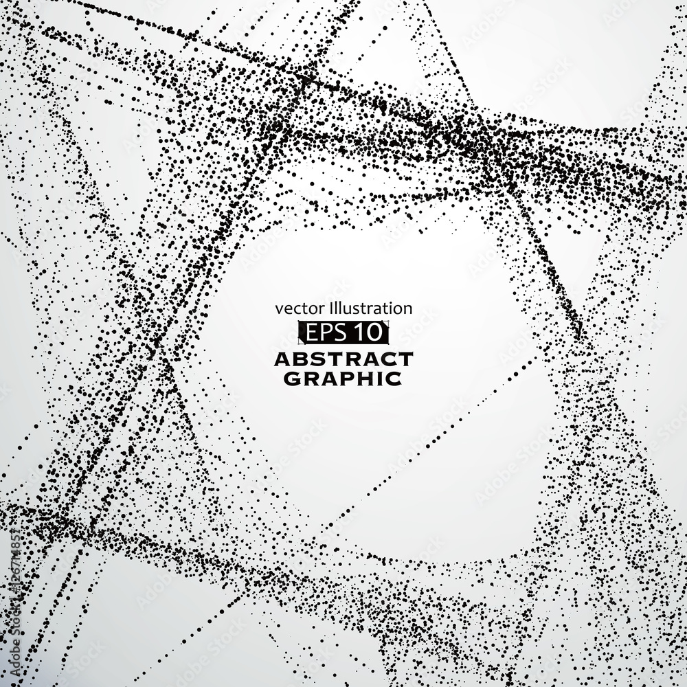 Poster dot pattern composed of mesh,technological sense of abstract graphics.