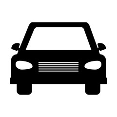 silhouette of car icon over white background. transportation vehicle design. vector illustration