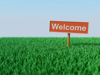 Welcome Concept - 3D Rendered Image