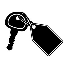 key of a car vehicle icon over white background. vector illustration
