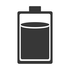 power battery icon over white background. vector illustration