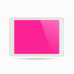 White digital tablet isolated.