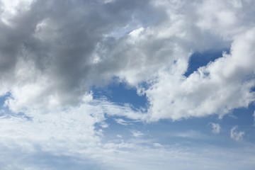 blue sky with big cloud. and raincloud 