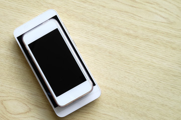 white smartphone
