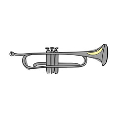 trumpet instrument icon image vector illustration design 