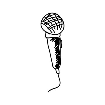 microphone drawing icon image vector illustration design 