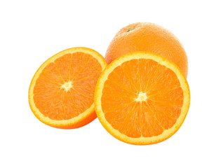 Orange fruit isolated on white background