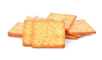 Cracker isolated on over white background