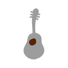 acoustic guitar instrument icon image vector illustration design 