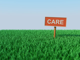 Care concept - 3D Rendered Image

