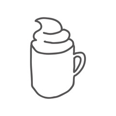 mug with beverage icon image vector illustration design 