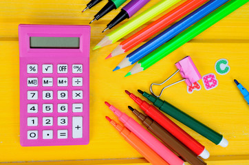 calculator on table