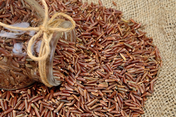rice on burlap