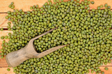 mung beans on table