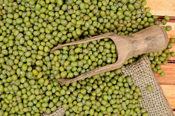 mung beans on table