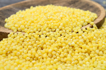 millet seed on table