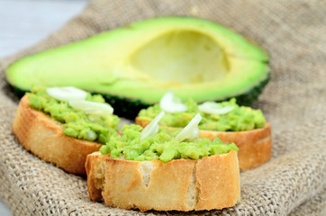 bruschetta with avocado
