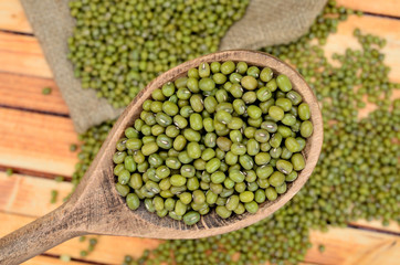 mung beans on table