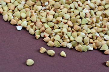 pile of buckwheat on table