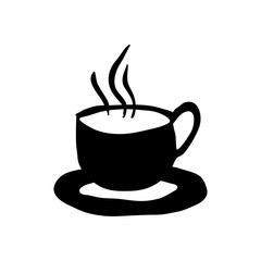 mug with beverage icon image vector illustration design 