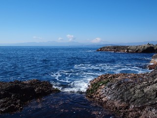Fototapeta na wymiar 江ノ島　稚児ヶ淵からの風景