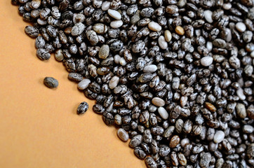 pile of chia seed on table