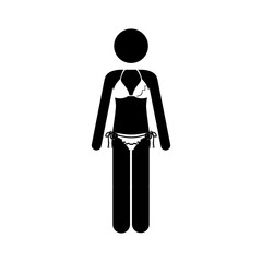 woman swimsuit icon image vector illustration design 