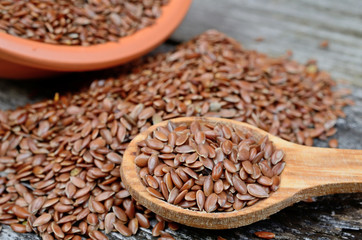 flax seed on table