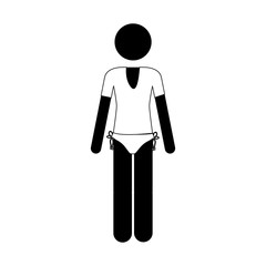 woman swimsuit icon image vector illustration design 