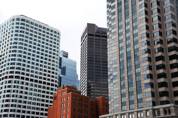 Fototapeta na wymiar Boston downtown skyscrapers