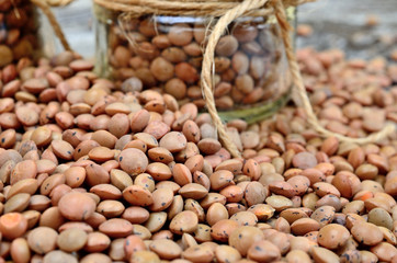 lentil on table