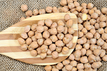chickpea on sack
