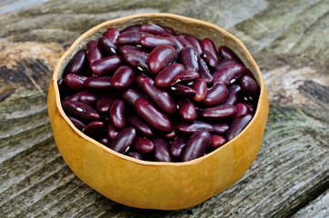 red beans in bowl on table