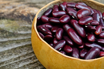 beans in bowl on table