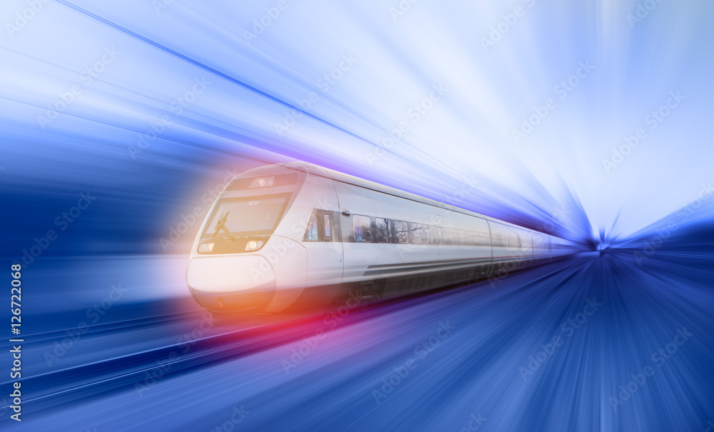 Wall mural high speed train