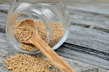 mustard seed on table