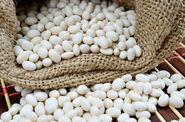 white beans on table