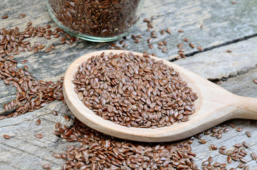 flax seed on table