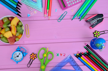 supplies for school on table