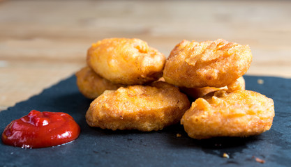fried Chicken nuggets with sauce