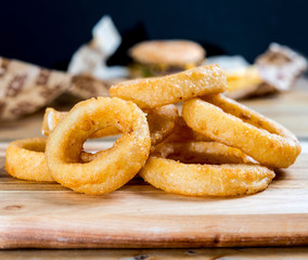 Fast food Homemade Crunchy Fried onion rings