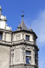 Fototapeta premium View on 17 th century Moszna Castle on a sunny day, Poland