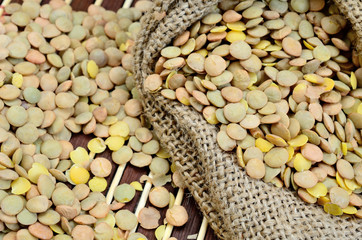 lentil on table