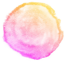 Abstract pink watercolor on white background.This is watercolor splash.It is drawn by hand.