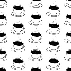 Coffee Cup Seamless Pattern