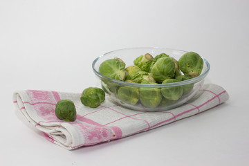 fresh brussels sprout in bowl