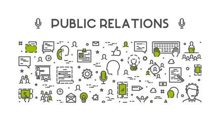 Line web concept for public relations