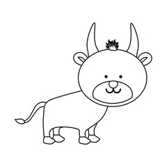 bull animal icon image vector illustration design 