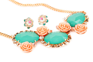 Necklace and earrings