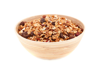 Muesli in the bowl